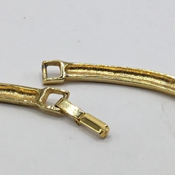 Vintage 70’s Rhinestone Bar Link Collar Necklace - Picture 6 of 6